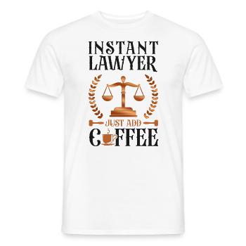 Young Lawyer Attorney Law Coffee - Männer T-Shirt - Weiß - Vorne - AI Model Male 178 dark (178cm)