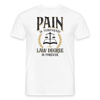 Young Lawyer Attorney Law Pain Is - Männer T-Shirt - Weiß - Vorne - AI Model Male 178 dark (178cm)
