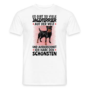 Habe den Besten Jagdterrier Deutscher Jagdterrier - Männer T-Shirt - Weiß - Vorne - AI Model Male 178 dark (178cm)