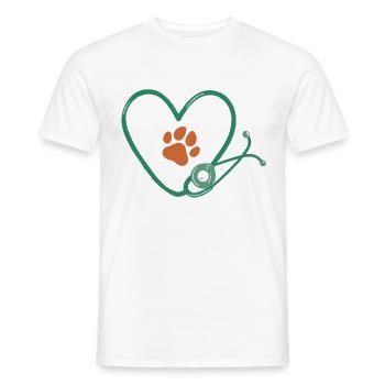 Veterinarian Veterinary Medicine Doctor for Animals - Men's T-Shirt - white - Front - AI Model Male 178 dark (178cm)