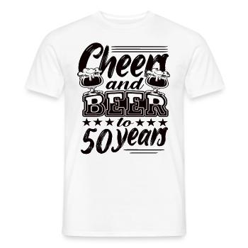 50e anniversaire - T-shirt homme - blanc - Devant - AI Model Male 178 dark (178cm)