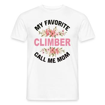 Mon grimpeur préféré Appelez-moi maman - T-shirt homme - blanc - Devant - AI Model Male 178 dark (178cm)