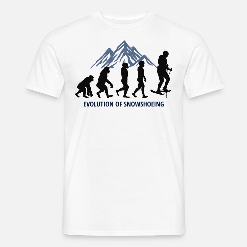 Schneeschuhwandern Winter Schneeschuhwandern Evolution - Männer T-Shirt - Weiß