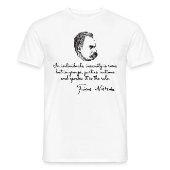 Quotes about nietzsche - Men's T-Shirt - white - Front - AI Model Male 178 dark (178cm)
