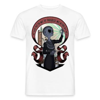 L’extraterrestre Marie Curie - Version couleur - T-shirt homme - blanc - Devant - AI Model Male 178 dark (178cm)