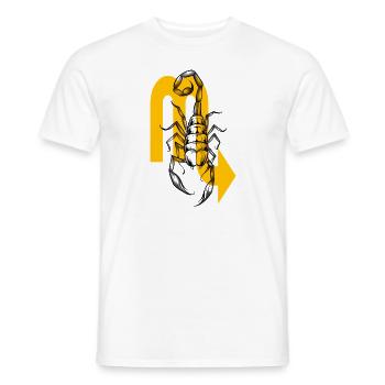 Astrologisches Symbol des Skorpions - Männer T-Shirt - Weiß - Vorne - AI Model Male 178 dark (178cm)