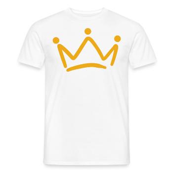 Couronne - T-shirt homme - blanc - Devant - AI Model Male 178 dark (178cm)