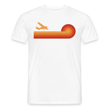 Pilote d’avion Vintage Rétro - T-shirt homme - blanc - Devant - AI Model Male 178 dark (178cm)