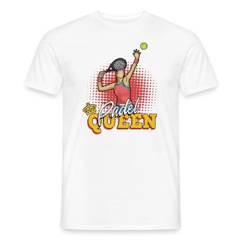 Padel Paddle Tennis Sport Queen Heart I Cadeau - T-shirt homme - blanc - Devant - AI Model Male 178 dark (178cm)