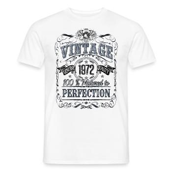 Millésime 1972 Anniversaire Année de naissance 1972 Cadeau - T-shirt homme - blanc - Devant - AI Model Male 178 dark (178cm)