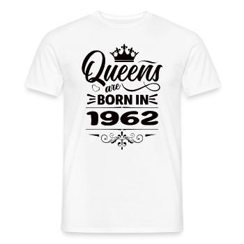 Queens Are Born In 1962 - Männer T-Shirt - Weiß - Vorne - AI Model Male 178 dark (178cm)