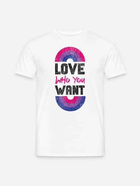 Bisexual Bi Pride Flag Rainbow - Männer T-Shirt - Weiß