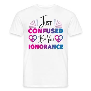 Bisexual Bi Pride Flag Just - Männer T-Shirt - Weiß - Vorne - AI Model Male 178 dark (178cm)