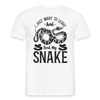 Snake Serpent Vintage I Just Want - Männer T-Shirt - Weiß - Vorne - AI Model Male 178 dark (178cm)