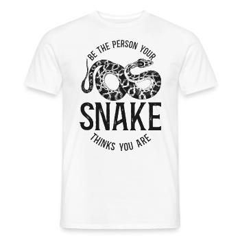 Snake Serpent Vintage Be The - Men's T-Shirt - white - Front - AI Model Male 178 dark (178cm)