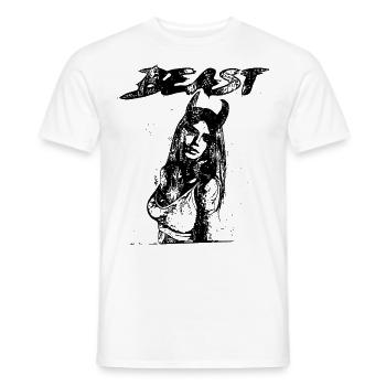 2reborn Sexy BEAST Demon girl devil 1 - Männer T-Shirt - Weiß - Vorne - AI Model Male 178 dark (178cm)
