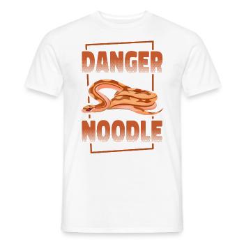 Snake Serpent Danger Noodle - Männer T-Shirt - Weiß - Vorne - AI Model Male 178 dark (178cm)