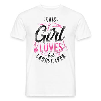 Landscaper Landscaping Landscape - Men's T-Shirt - white - Front - AI Model Male 178 dark (178cm)