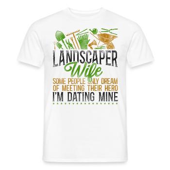 Landscaper Landscaping Landscape - Men's T-Shirt - white - Front - AI Model Male 178 dark (178cm)
