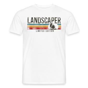 Paysagiste Aménagement Paysager - T-shirt homme - blanc - Devant - AI Model Male 178 dark (178cm)
