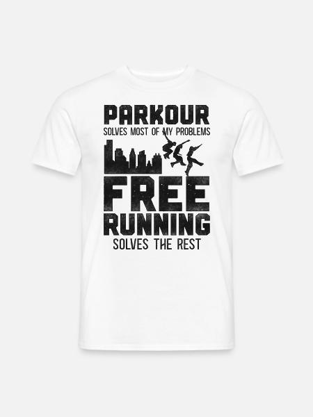 Parkour Free Running Traceur - Männer T-Shirt - Weiß