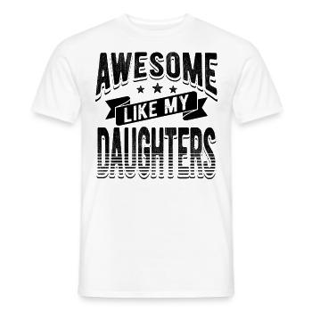 Parents Mère Père de filles Filles - T-shirt homme - blanc - Devant - AI Model Male 178 dark (178cm)