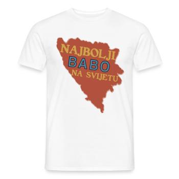 Babo Papa - Männer T-Shirt - Weiß - Vorne - AI Model Male 178 dark (178cm)