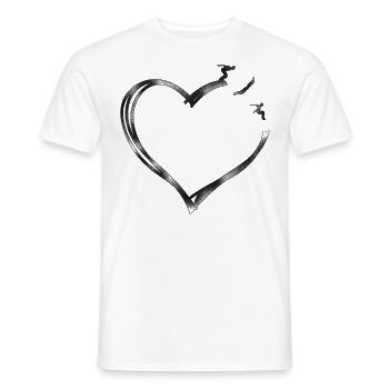 Parkour Free Running Traceur Heart - Men's T-Shirt - white - Front - AI Model Male 178 dark (178cm)