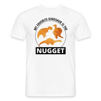 Huhn Nugget Fast Food Dinosaurier Dino Tier - Männer T-Shirt - Weiß - Vorne - AI Model Male 178 dark (178cm)
