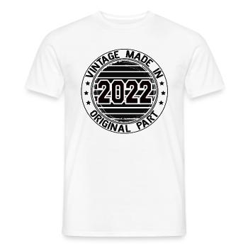 Vintage Made In 2022 Original Part Geburtstag 2022 - Männer T-Shirt - Weiß - Vorne - AI Model Male 178 dark (178cm)