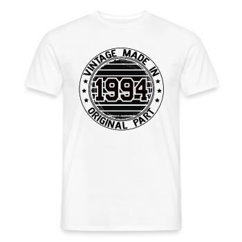 Vintage Made In 1994 Original Part Geburtstag 1994 - Männer T-Shirt - Weiß - Vorne - AI Model Male 178 dark (178cm)