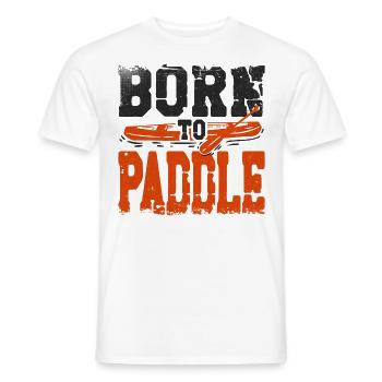 Canoe Canoeing Vintage Retro Born - Men's T-Shirt - white - Front - AI Model Male 178 dark (178cm)