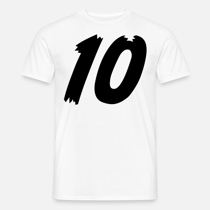 Numero 10 - T-shirt uomo - bianco