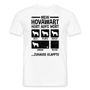 Hovawart Hundetricks deutscher Bauernhund - Männer T-Shirt - Weiß - Vorne - AI Model Male 178 dark (178cm)