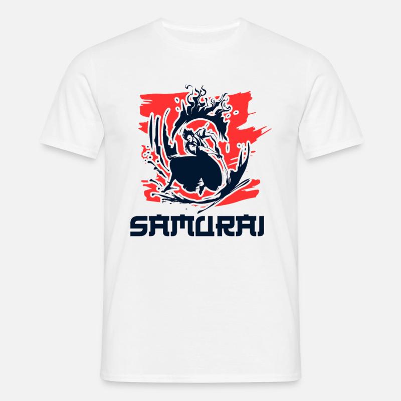 Samurai - Männer T-Shirt - Weiß