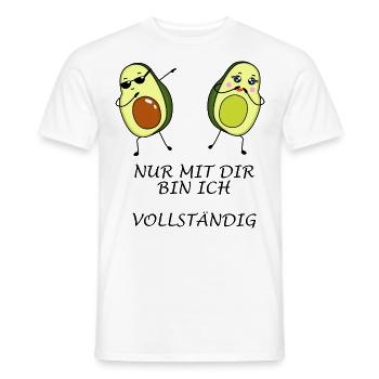 Ich bin nur mit dir vollständig! - Männer T-Shirt - Weiß - Vorne - AI Model Male 178 dark (178cm)