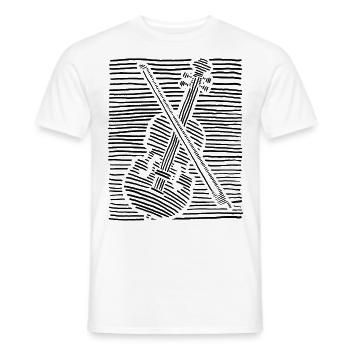Violon Violon Instrument à cordes Alto - T-shirt homme - blanc - Devant - AI Model Male 178 dark (178cm)