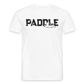Canoe Canoeing Vintage Paddle - Männer T-Shirt - Weiß - Vorne - AI Model Male 178 dark (178cm)