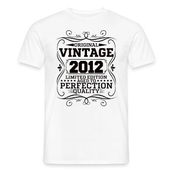 Vintage 2012 Original Limited Edition - Men's T-Shirt - white - Front - AI Model Male 178 dark (178cm)