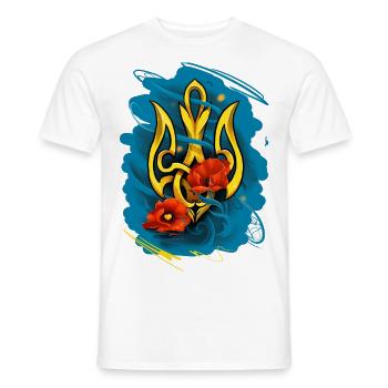 Ukraine Flag - Men's T-Shirt - white - Front - AI Model Male 178 dark (178cm)