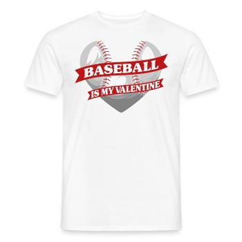 Baseball Fan Valentines Day Heart - Männer T-Shirt - Weiß - Vorne - AI Model Male 178 dark (178cm)