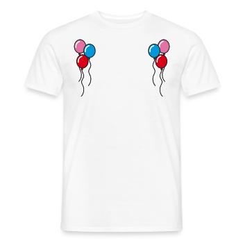 Luftballons Geschenkidee - Männer T-Shirt - Weiß - Vorne - AI Model Male 178 dark (178cm)