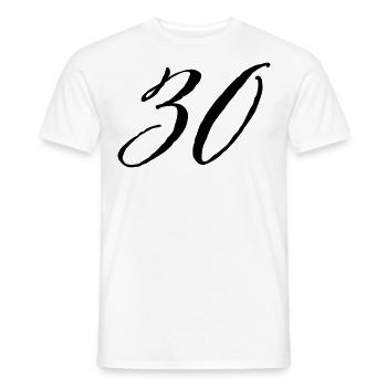 30e anniversaire 30 ans - T-shirt homme - blanc - Devant - AI Model Male 178 dark (178cm)