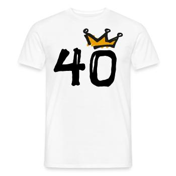 40. Geburtstag Krone - Männer T-Shirt - Weiß - Vorne - AI Model Male 178 dark (178cm)