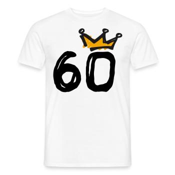 60e anniversaire Krone - T-shirt homme - blanc - Devant - AI Model Male 178 dark (178cm)