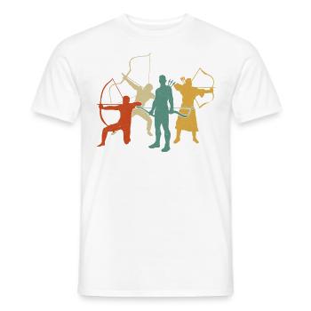 Archery Bow Archer Retro Vintage - Men's T-Shirt - white - Front - AI Model Male 178 dark (178cm)