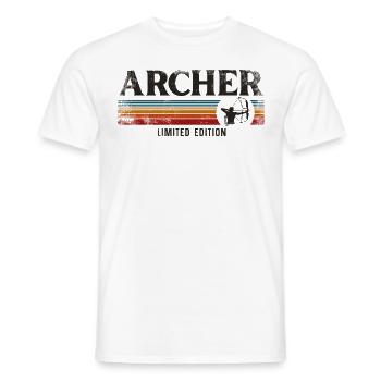 Archery Bow Archer Retro Vintage - Men's T-Shirt - white - Front - AI Model Male 178 dark (178cm)
