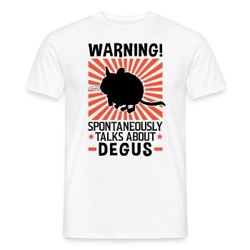 Spontaneously talks about Degus rodent - Men's T-Shirt - white - Front - AI Model Male 178 dark (178cm)