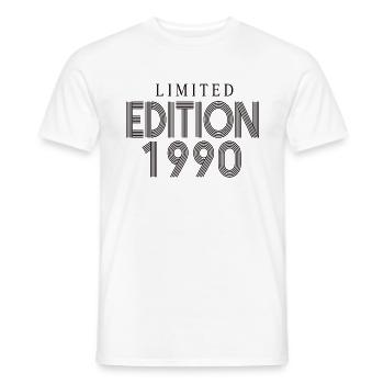 Édition limitée 1990 - T-shirt homme - blanc - Devant - AI Model Male 178 dark (178cm)
