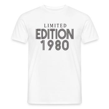 Édition limitée 1980 - T-shirt homme - blanc - Devant - AI Model Male 178 dark (178cm)